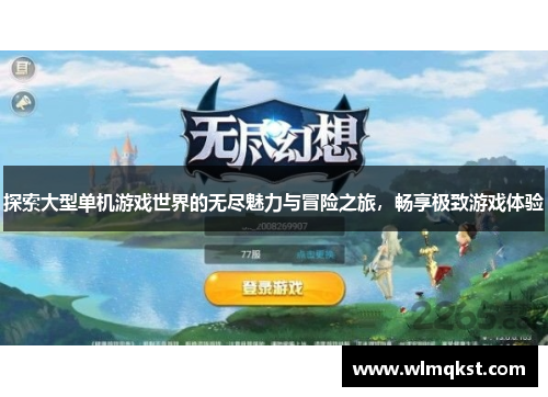 探索大型单机游戏世界的无尽魅力与冒险之旅，畅享极致游戏体验
